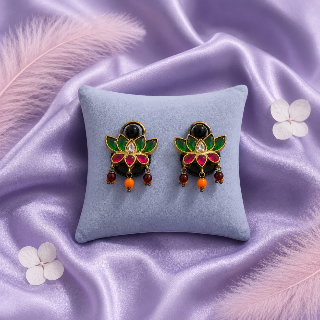 Lotus Navratna Studs