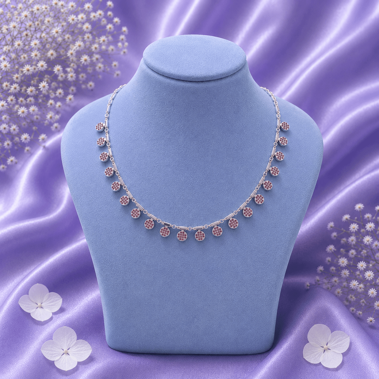 Pink Round Necklace