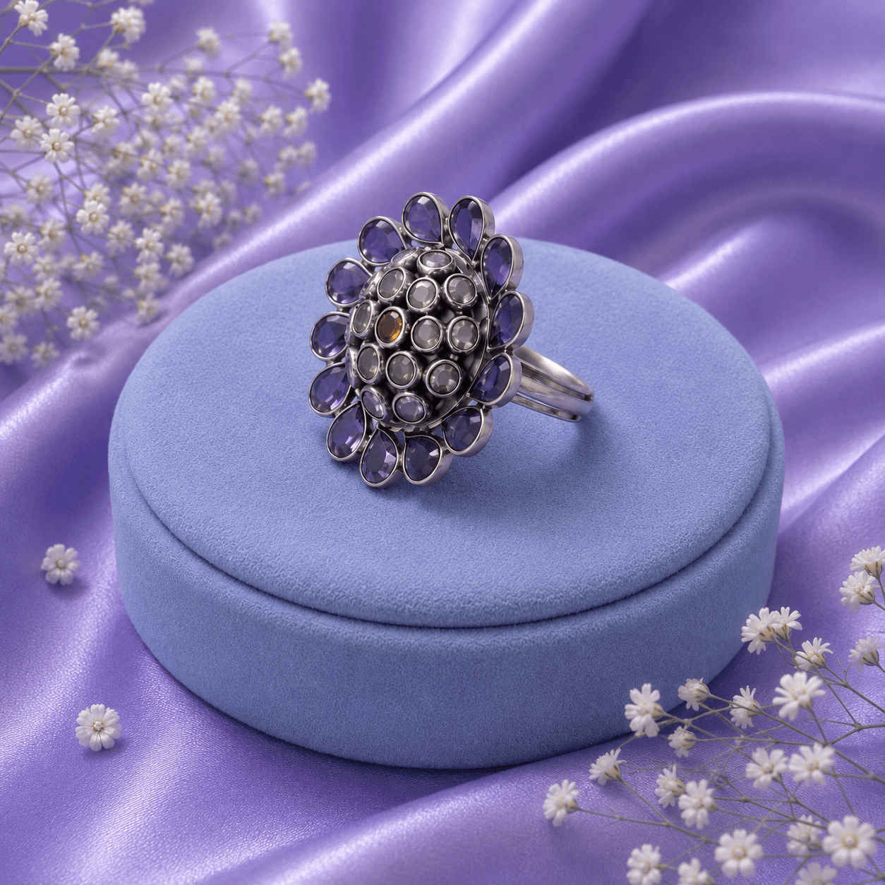 Purple Cocktail Ring