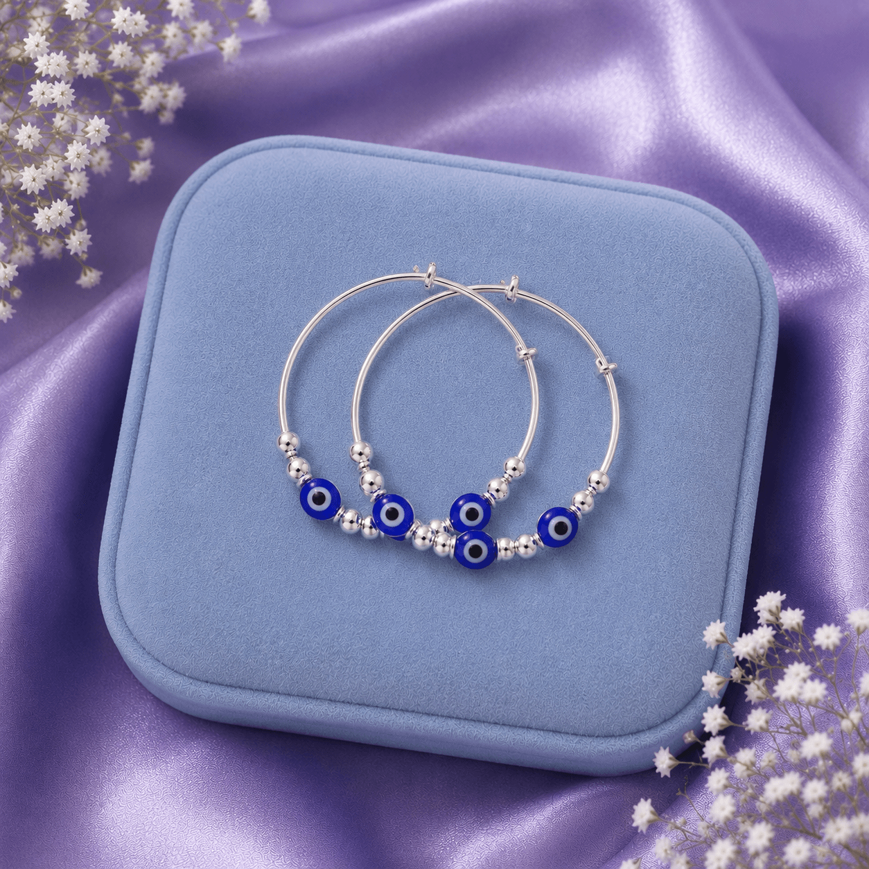 Blue Evil Eye Sleek Bracelet